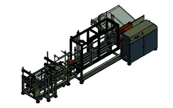 Machine d'alimentation de carton avec étiqueteur