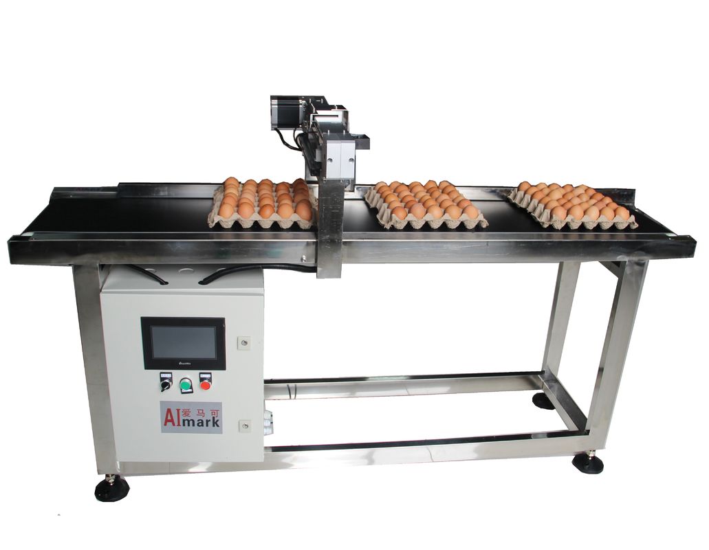 E5 400W X système de traverse machine de convoyeur de codage des œufs pour le codage des dates