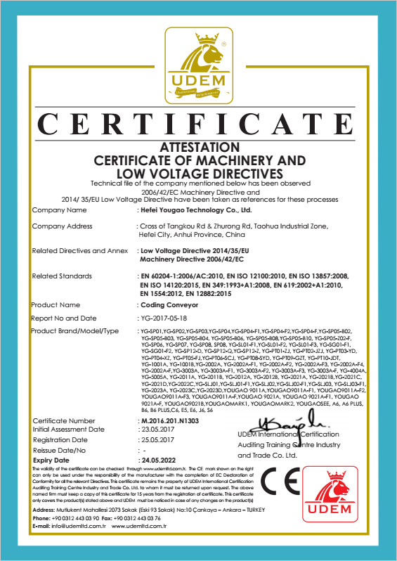 Chine Hefei Luox Yougao Technology Co., Ltd. Certifications